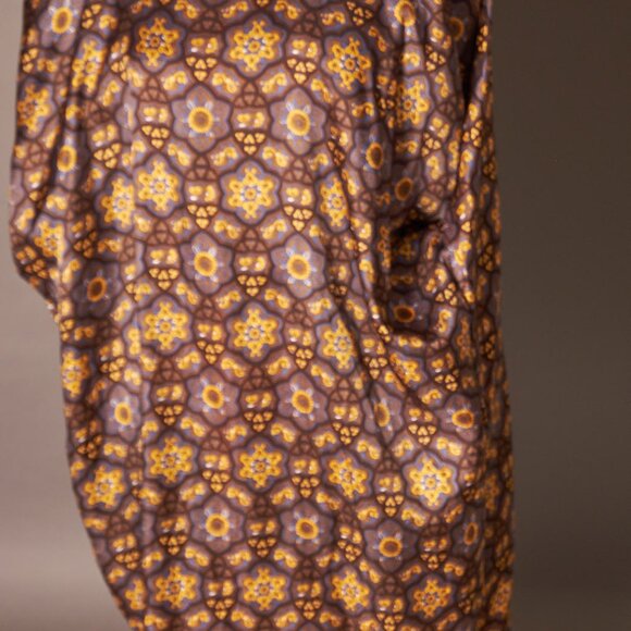 1970s Blue Shiny Smoking Countess Mara Robe